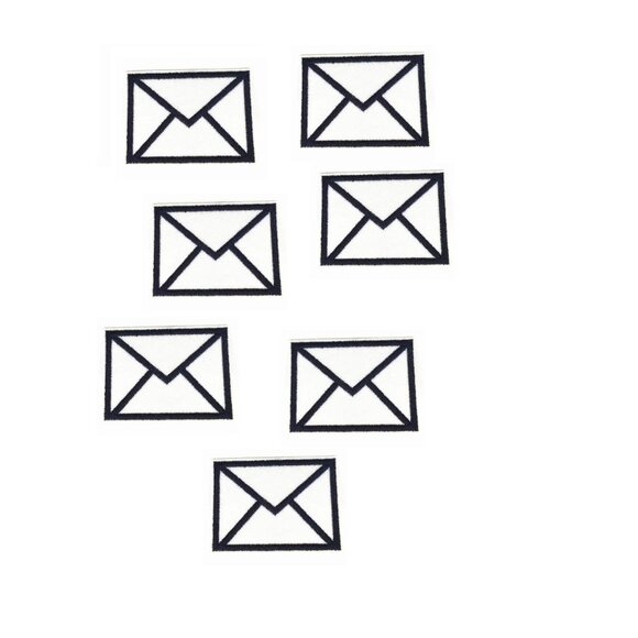 NEW(7-PACK) KAWAII ENVELOPE PATCHES IRON ON BADGES ADHESIVE CLOTHING ACCESSORIES - Picture 4 of 5